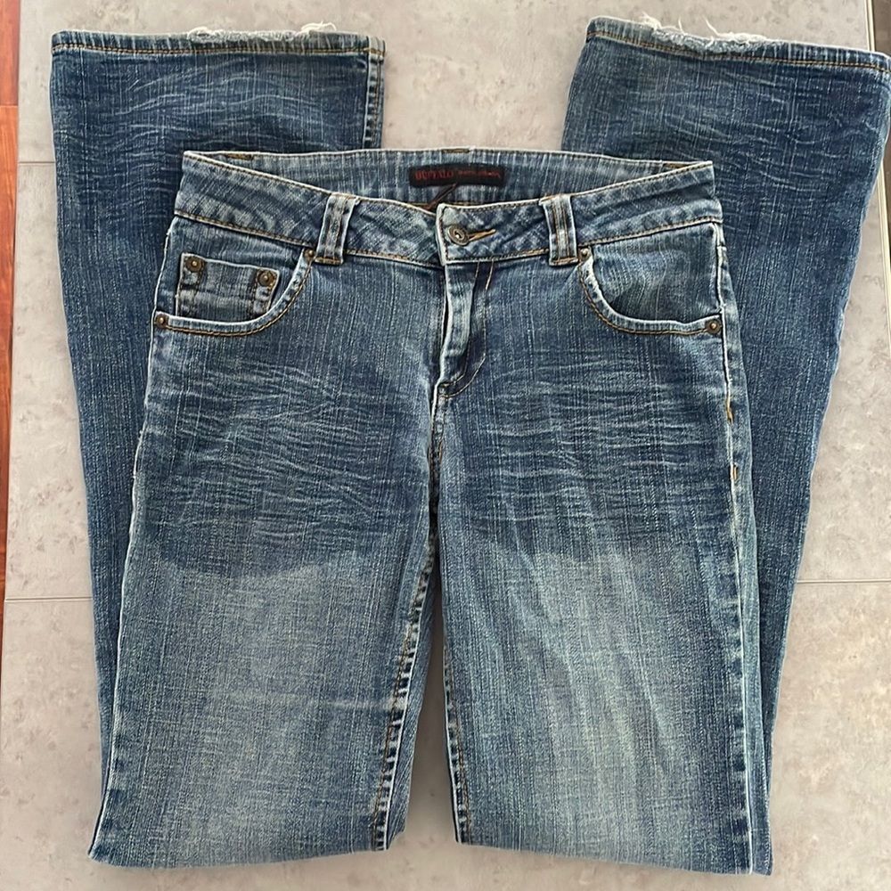 Buffalo David Bitton Rox-X women’s jeans faded distressed bootcut‎ Y2K size 28